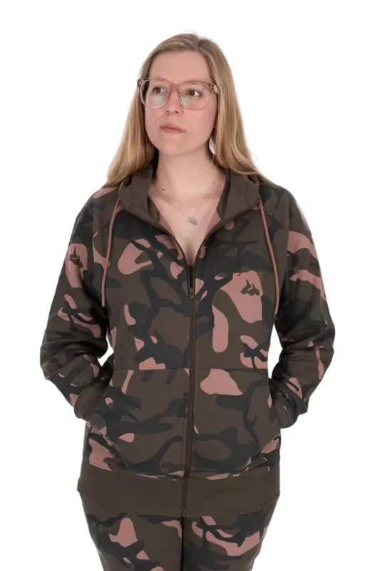 Fox Womens Zipped Camo Hoodie női cipzáras felső M 12-14 Olcsóbb