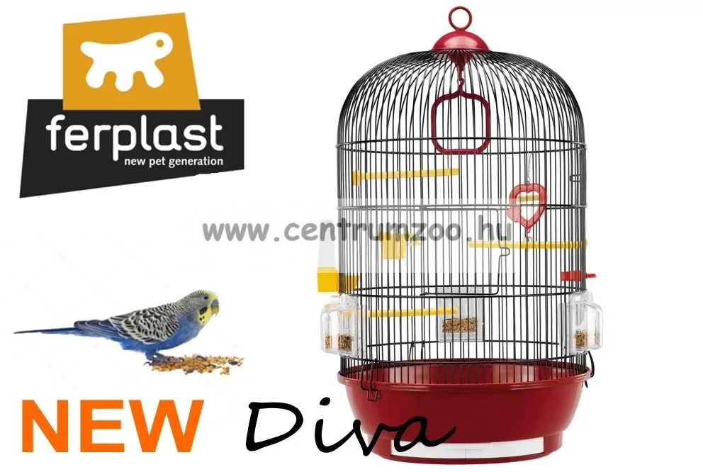 Szezonális akció Ferplast Diva Nero Papagáj, Pinty, Kanári Kalit (51056811)