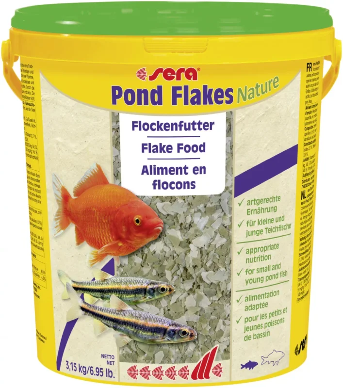 Biztonságos vásárlás Sera Pond Flakes Nature Bioflakes lemezes tavi haltáp 10liter (007090)
