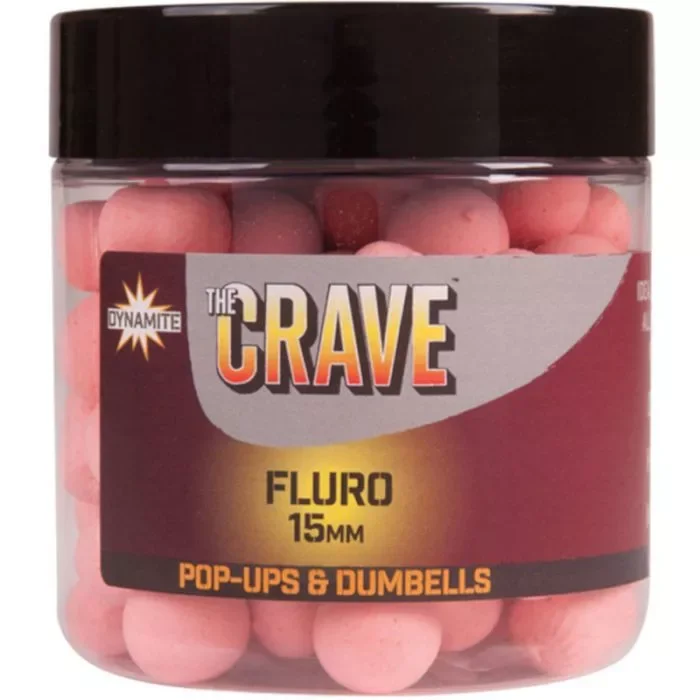 Dynamite Baits The Crave Fluro Pop-Ups & Dumbells Pink 15mm (DY912) Expressz szállítás