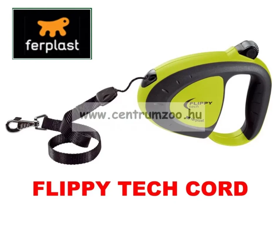 Ferplast Flippy Tech Deluxe Cord Small Green Zsinóros Póráz - Zöld Legnépszerűbb