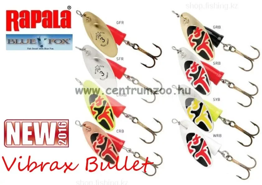 Biztonságos fizetés Rapala Blue Fox Vibrax Bullet Vb3 Villantó