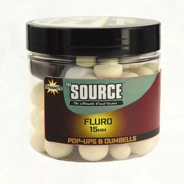 Dynamite Baits Bojli Fluro Pop Ups & Dumbells The Source fehér 10mm (DY055) Ne maradj le