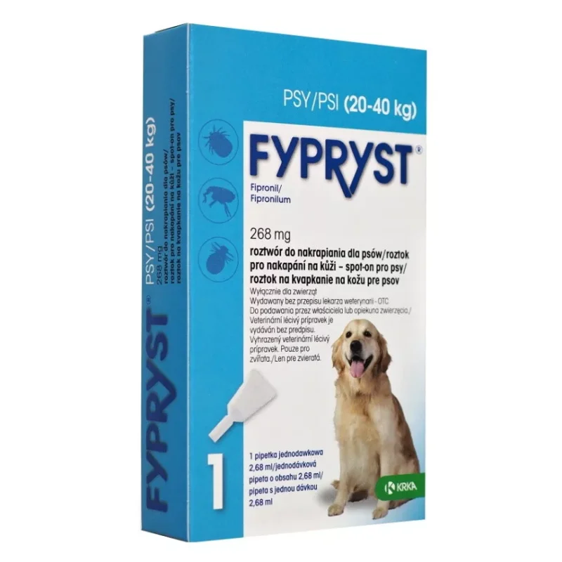 Gyors kiszállítás Fypryst Spot On 20-40kg 2,68ml ampulla kullancs és bolha elleni csepp Kutyáknak