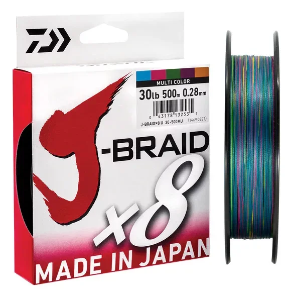 Olcsó Daiwa J-Braid X8 Multicolor 8 Braid 300m 0,51mm fonott zsinór (12755-151)