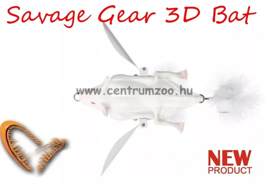 Savage Gear 3D Bat 12,5Cm 54G Albino (58331) Denevér Formájú Műcsali Árengedmény