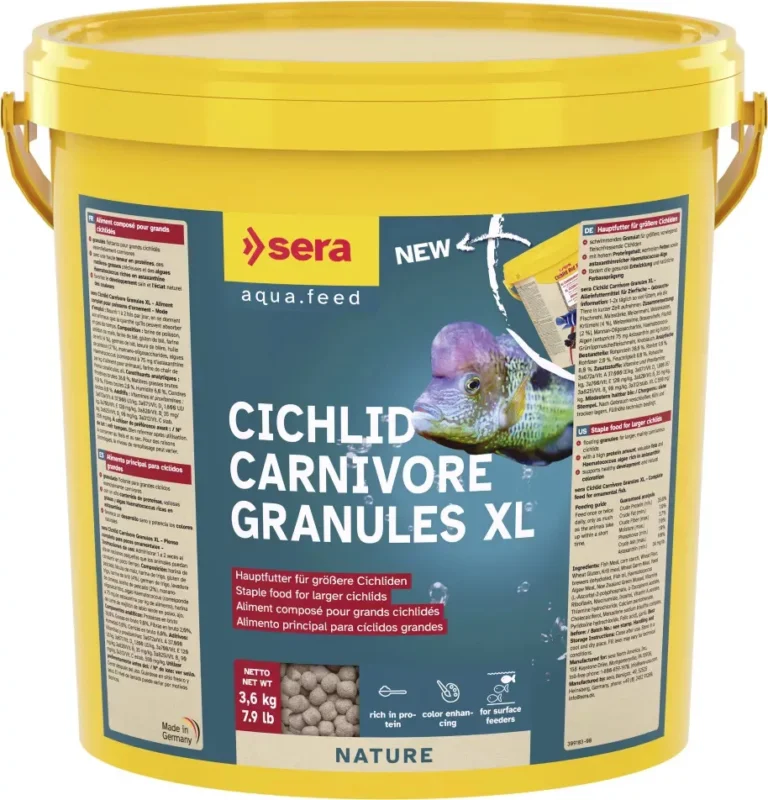 Csak ma Sera Cichlid Red XL Nature 10l 3,6kg sügértáp (000216)
