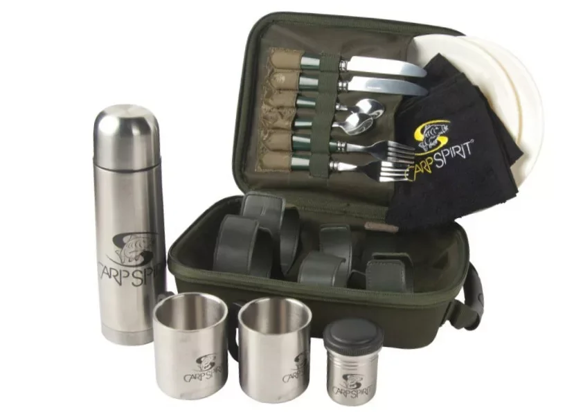 Vásárlói kedvenc Carp Spirit 2 Man Camping Set Deluxe - 2 személyes étkészlet szett (ACS010183)