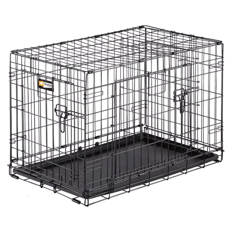 Azonnal elérhető Ferplast Dog Inn Residence 75 - összecsukható fém szállító box kutyáknak 77x49x55cm (73193017 )