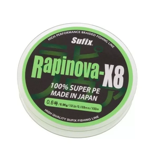 Sufix Rapala Rapinova 150m 0.235mm 18,5kg Steel Grey Prémium fonott zsinór Gyors szállítás