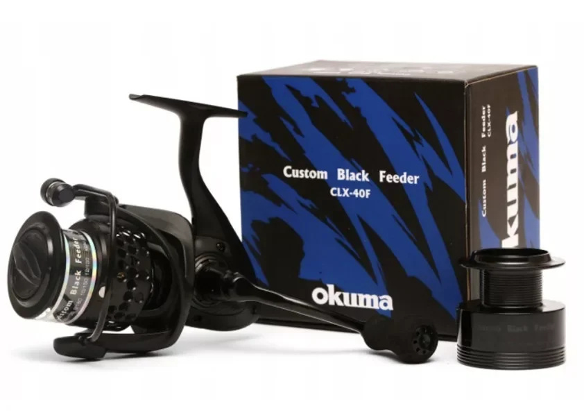 Árengedmény Okuma Custom Black Baitfeeder CLX-40F 7+1Bb - Alu feeder orsó (CLX-40F)