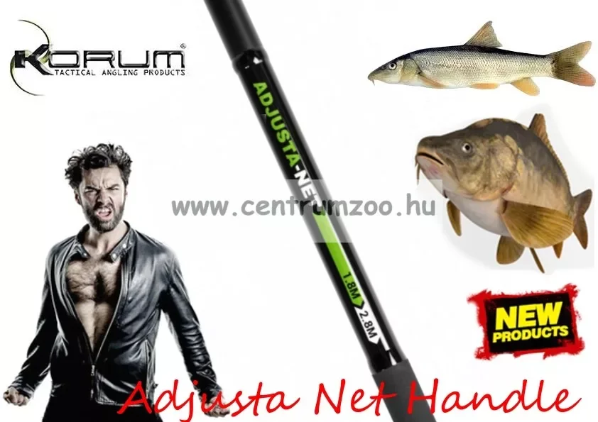 Akciós ár Merítőnyél Korum Adjusta Net Handle Merítőnyél 1,8-2,80m (K0380008)