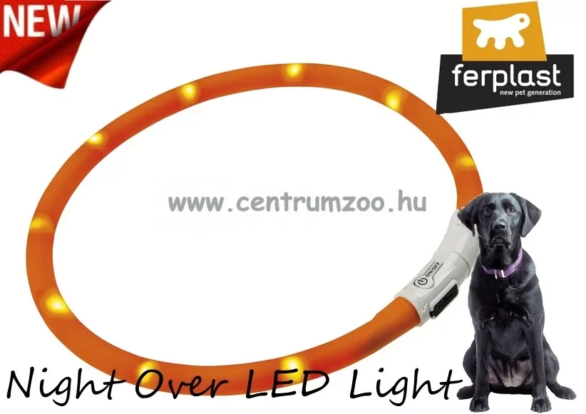 Ferplast Night Over 55 led light világító nyakörv (75189270) Expressz kézbesítés