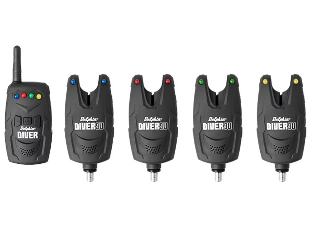 Olcsó Delphin Diver 9V - Elektromos kapásjelző szett 4+1db (900022501+900022540)