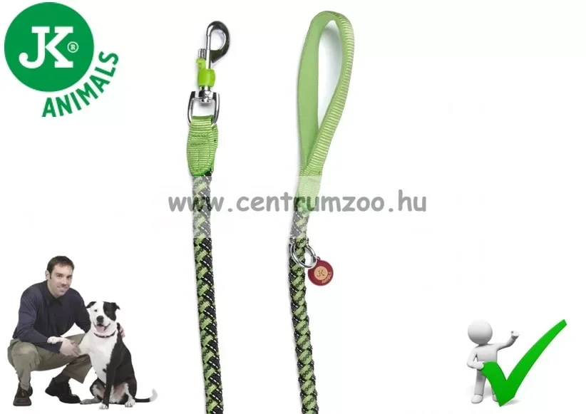 Utolsó esély Jk Animals Comfort 120Cm 15mm erős póráz (41810-2) Zöld