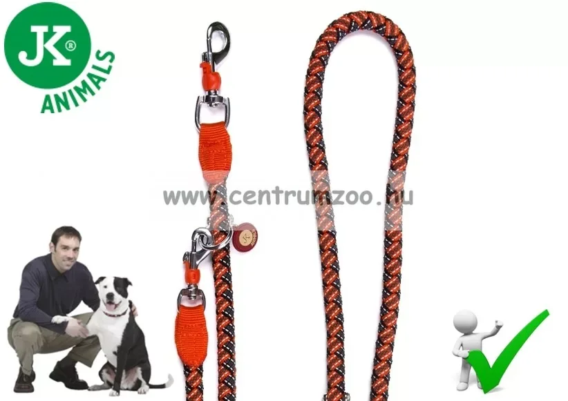 Expressz kézbesítés Jk Animals Comfort 200cm 15mm erős póráz (41815-1) Narancs