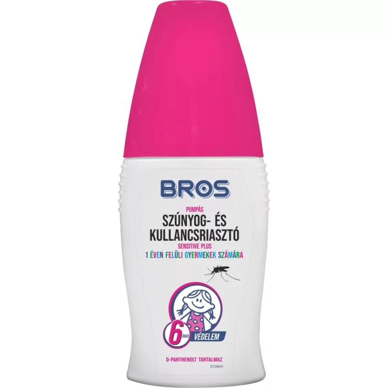 Utolsó esély BROS Sensitive szúnyogriasztó pumpás aerosol GYERMEKEKNEK, ÉRZÉKENY BŐRŰEKNEK 50ml (B362)