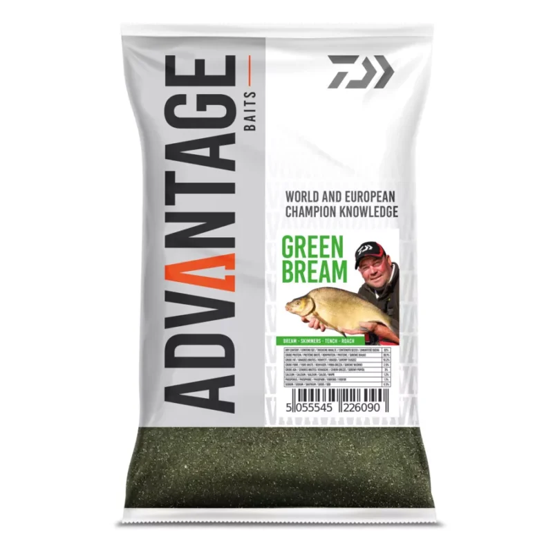Nézd meg most Daiwa Advantage Baits Feeder Fishing Groundbait Green Bream 1kg etetőanyag (13300-001) Keszeg