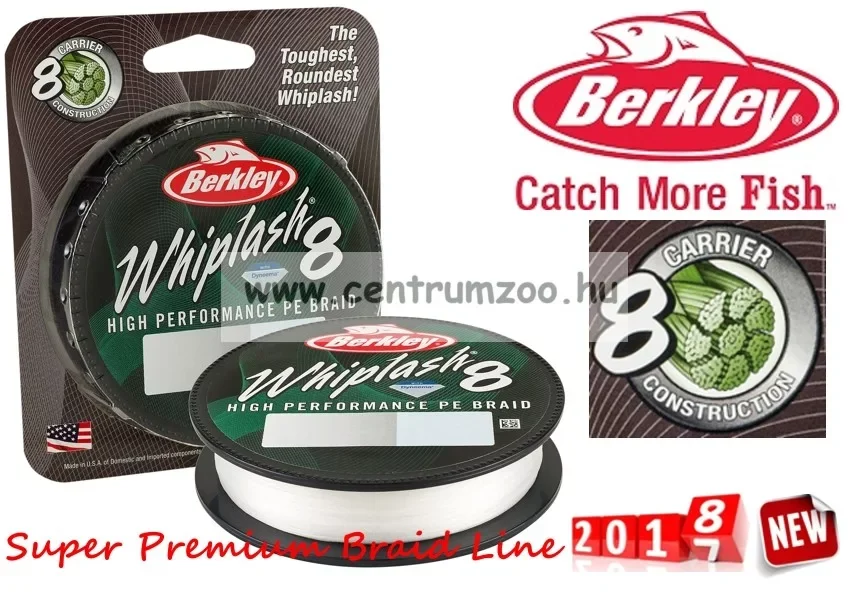 Berkley Whiplash 8 0,18mm 150m Crystal fonott zsinór (1446623) Azonnal elérhető