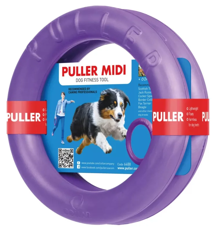 Akciós ár Puller Midi - Dog Toy kutya játék húzogató és dobó karika 19,5x6,4 cm 2 db (86782099) 6488