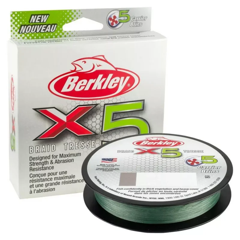Alacsony ár Berkley X5 Line Braid Low Vis Green Fonott Zsinór 150m 0,08mm 2,7kg (1486711)