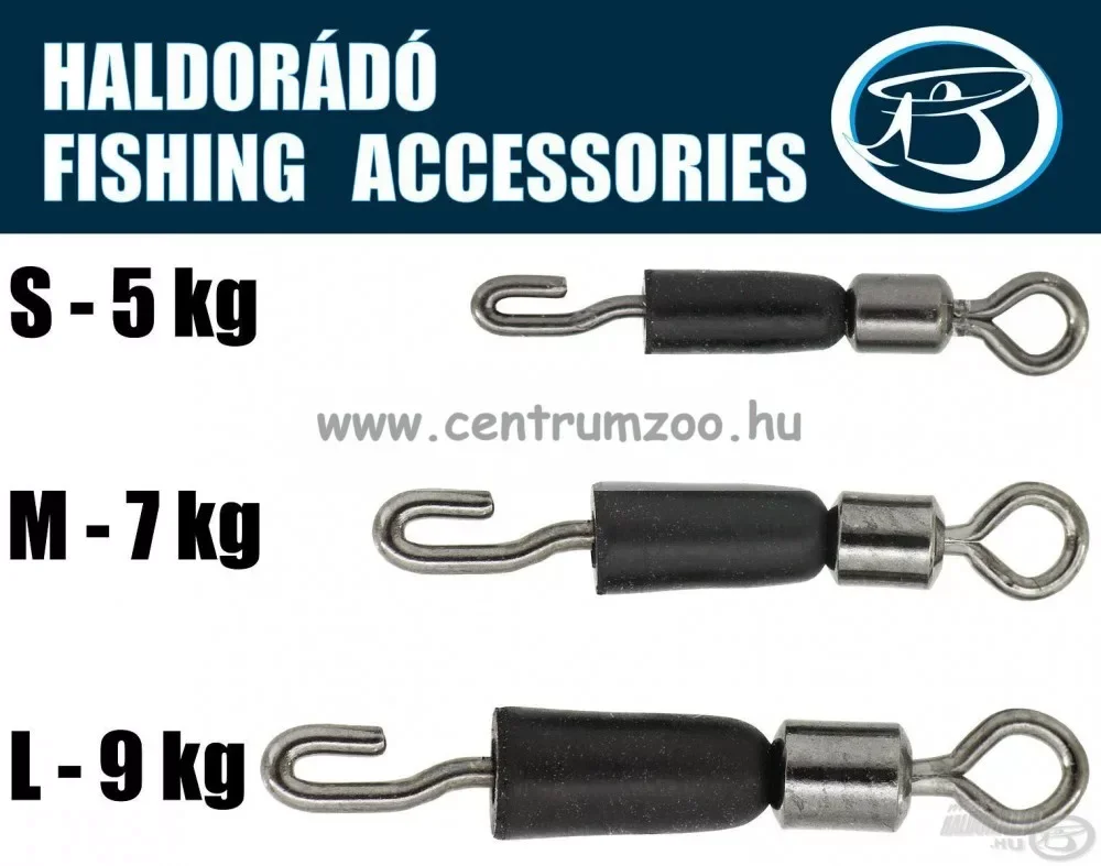 Szezonális akció Haldorádó Feeder Swivel Gyorskapocs S Speciális Forgós Biztonsági Gyorskapocs 4Kg 6Db