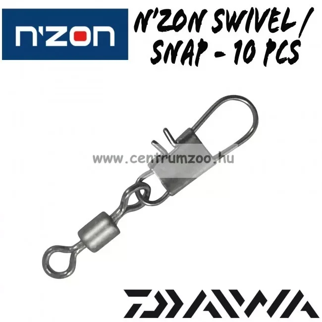 Daiwa N‘Zon Feeder Snap Swivel 10-Es 10Db (13314-010) Kedvezményes ár