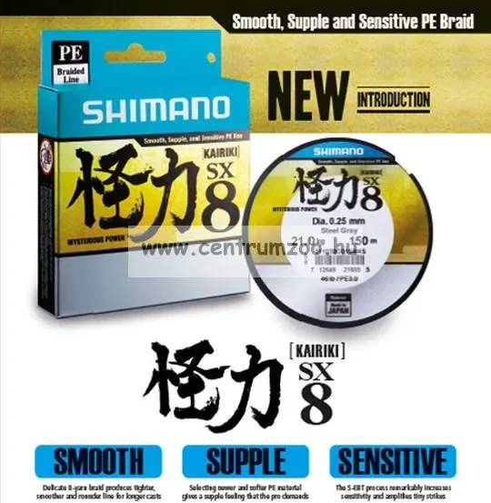 Shimano Kairiki Pe Sx8 Braid Line 150M 0,23Mm 22,5Kg - Mantis Green - Original Japan Products (59WPLA58R07) Végkiárusítás