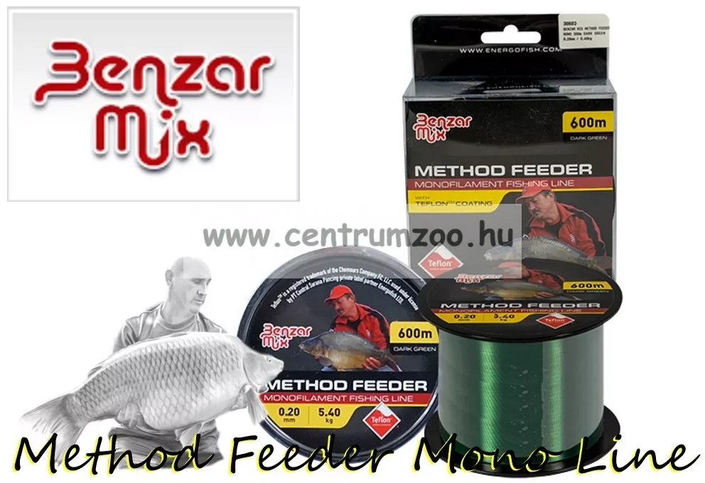 Benzár Method Feeder Mono sötétzöld feeder zsinór 0,18mm 4,3kg 300m (30603-018) Vedd meg most