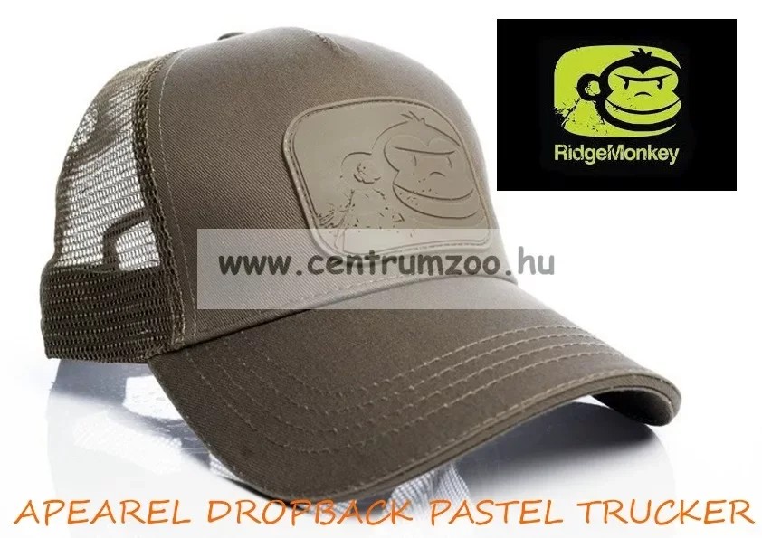 Sapka - Ridgemonkey Apearel Dropback Pastel Trucker Brown Baseball Sapka (Rm293-000) Szuper akció