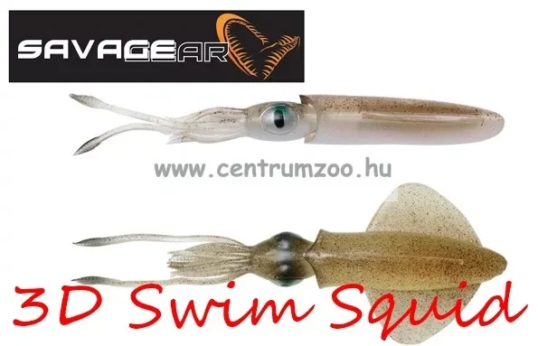 Savage Gear 3D Swim Squid 9.5Cm 5G Sinking Green Eye 4Pcs (63855) Exkluzív ajánlat