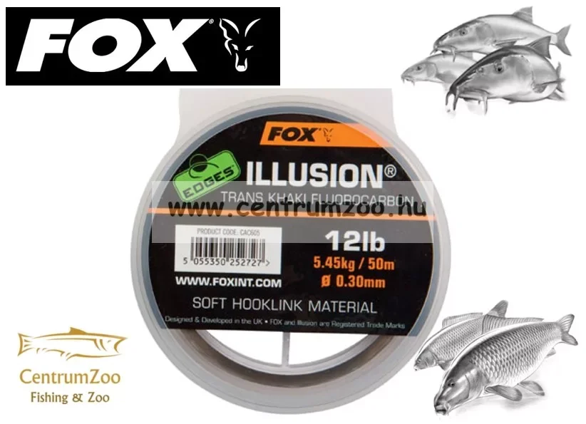 Biztonságos fizetés Fox Edges™ Illusion® Soft - Trans Khaki 12lb 0.30mm előke zsinór (CAC605 )