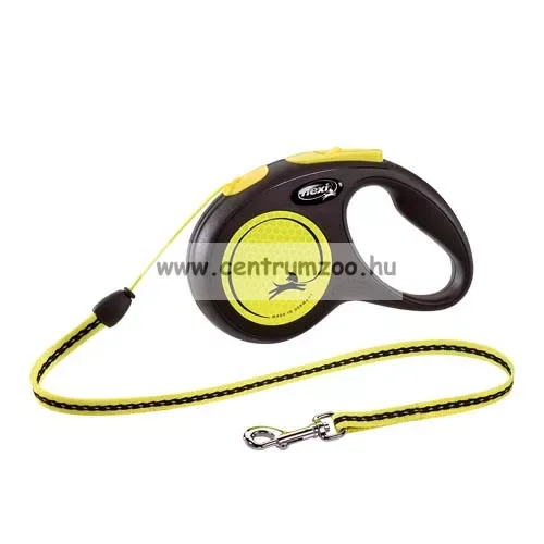 Vásárlói kedvenc Flexi Neon S Cord Yellow 5M 12Kg Zsinóros Automata Póráz - Fényvisszaverő (12920) Sárga
