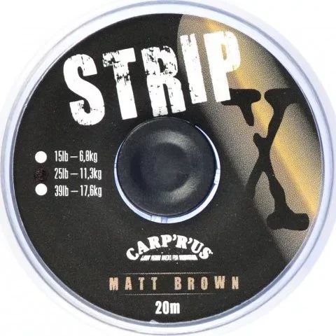Carp‘R‘Us Strip-X Matt Brown bevonatos előkezsinór - 25lb - 20m (Cru300425) Gyors szállítás