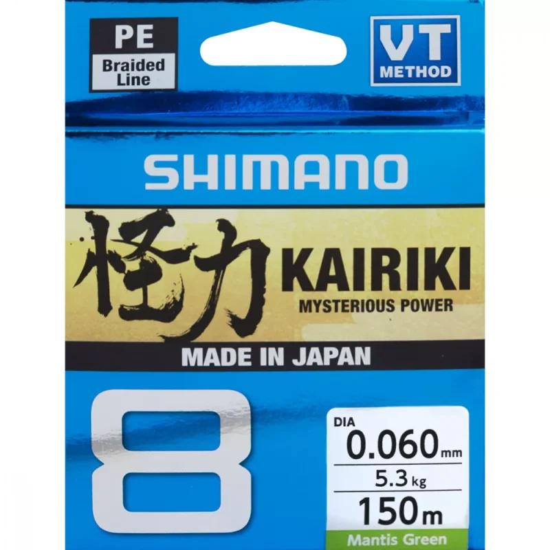 Árcsökkenés Shimano Kairiki Pe Sx8 Braid Line 150M 0,315Mm 33,5Kg - Mantis Green - Original Japan Products (59WPLA58R09)
