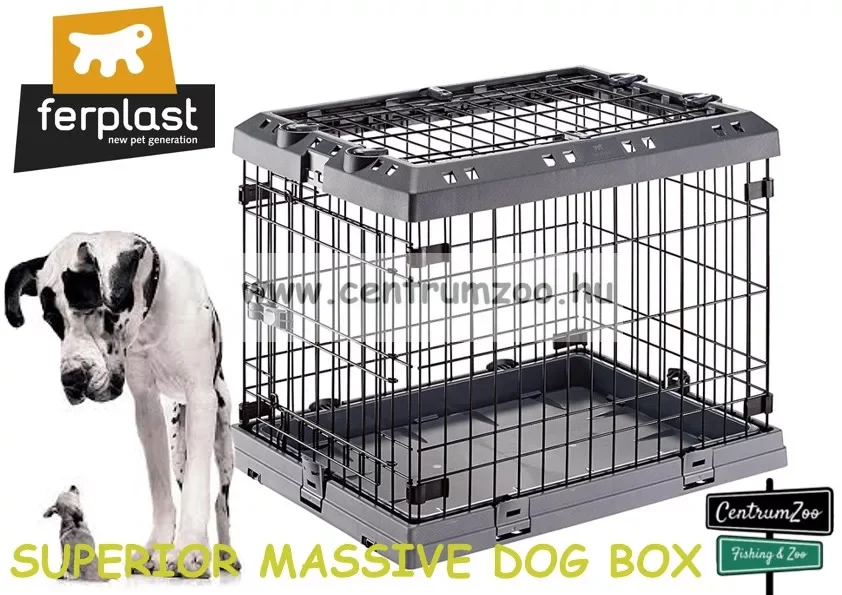 Utolsó esély Ferplast Superior 60 - erősített összecsukható fém szállító box 2 ajtóval 62x47x50cm (73186101)