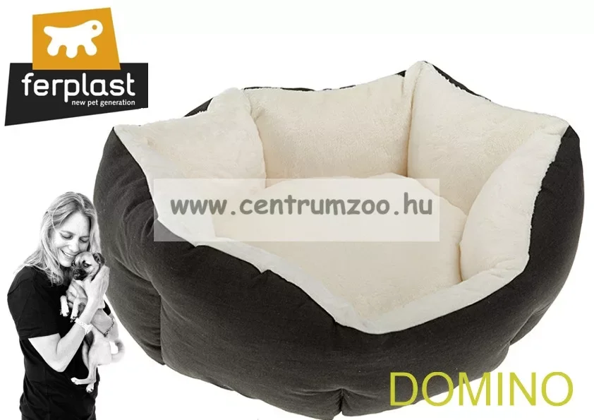 Árcsökkenés Ferplast Domino 50 Small - Kisállat Fejhely - 50x40x18cm (81063012) Black & White