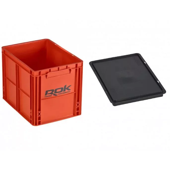Szuper ajánlat Rok Fishing Performance - Rok Crate 433 Orange + Cover - rekesz tetővel 40x30x32cm (020093)