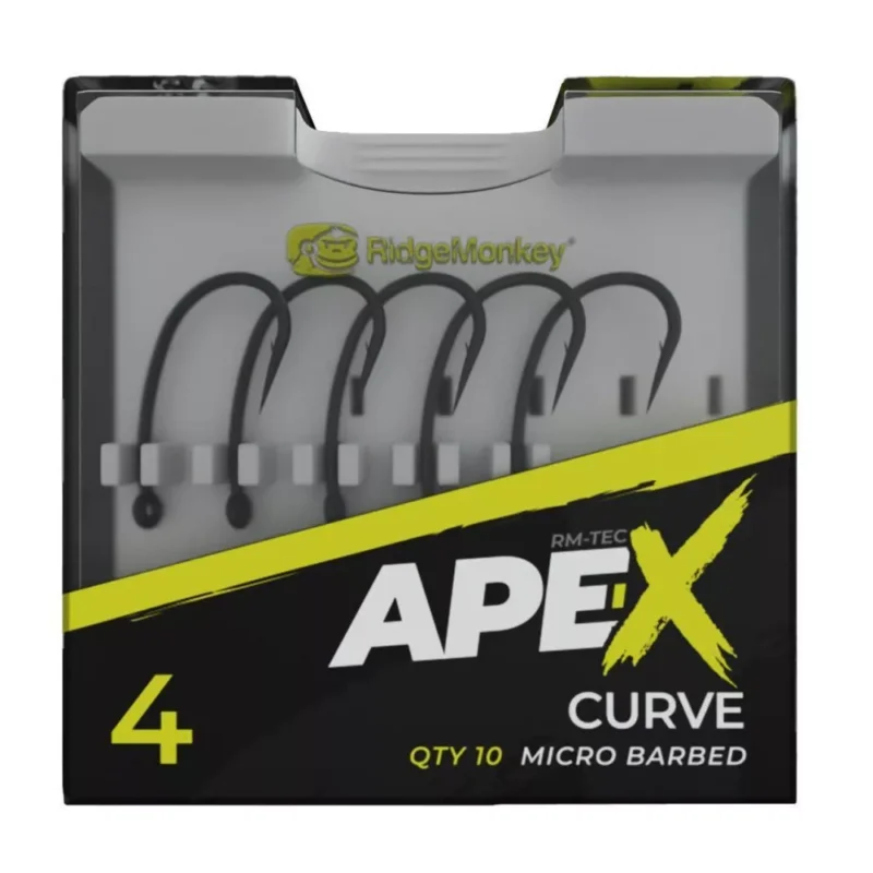 Ridgemonkey Ape-X Curve Point Hook - Bojlis Horog 10Db (Rmt28-***) Több Méret Olcsóbb