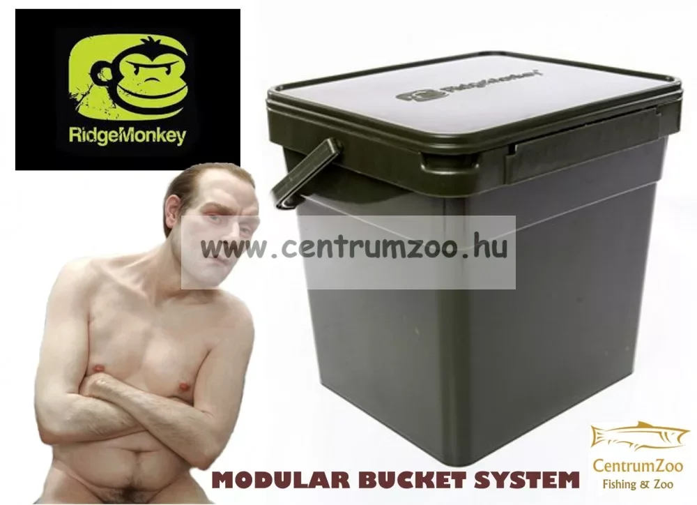 Kiárusítás Ridgemonkey Modular Bucket System XL - tárolóedény 30l (RM034-000) - terepmintás vödör