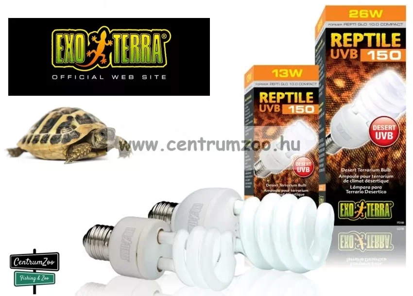 Különleges ajánlat Hagen Exo Terra Reptile Uvb150 Izzó Sivatagi Terráriumokhoz - 13 W (Pt2188)