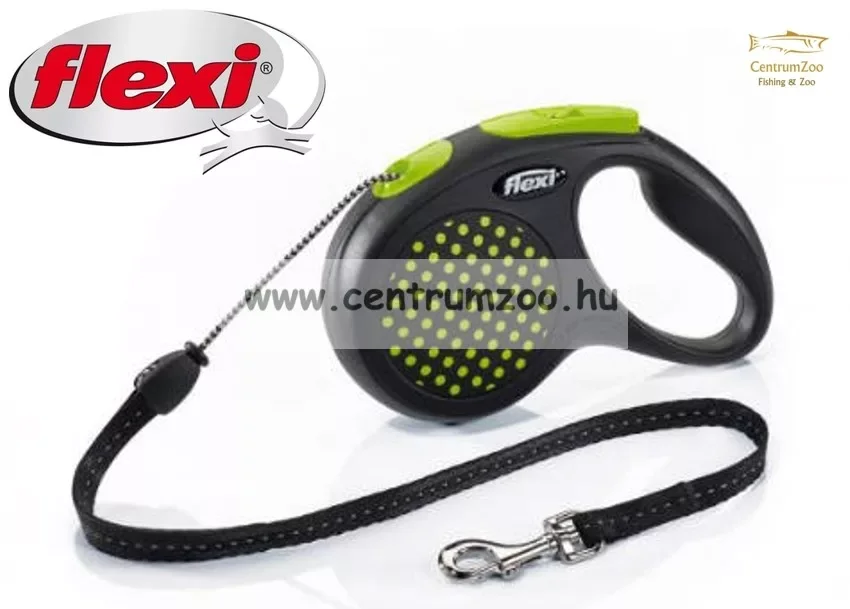 Vedd meg most Flexi M Cord 5M 20Kg Green Design Zöld Zsinóros Automata Póráz - (025635)