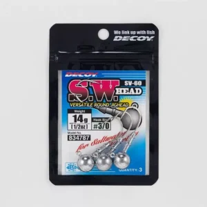 Vedd meg online JIG FEJ DECOY SV-60 S.W HEAD ROUND 2/0 9gr