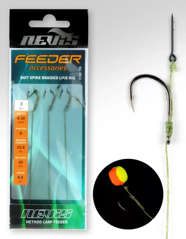 Nézd meg most Nevis Feeder fonott előke csalitüskével 8 3db/cs