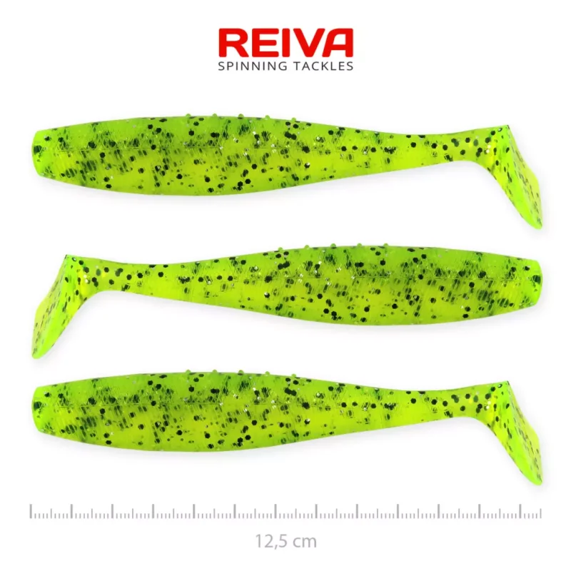 Reiva Flat Minnow shad 12,5cm 3db/cs (Poppy Green) Korlátozott ajánlat