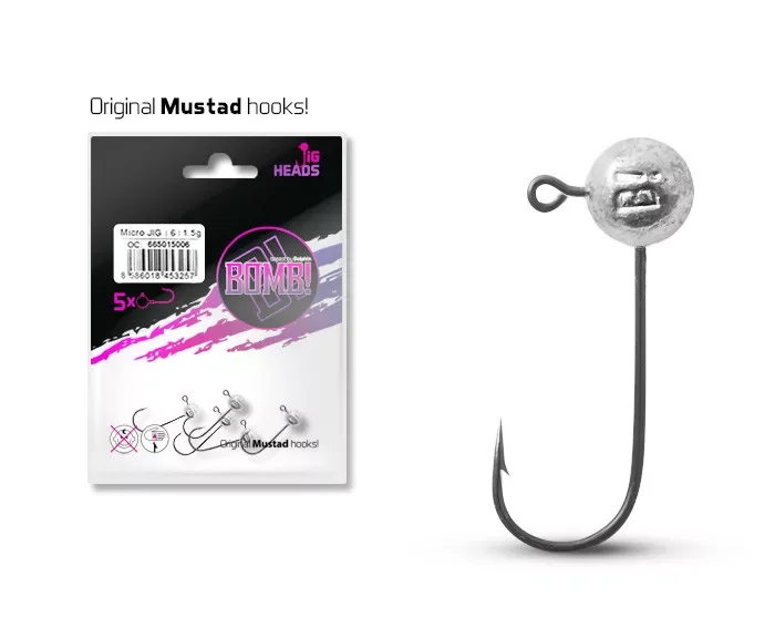 Olcsó Micro jig fej Delphin BOMB! / 5db 2 1.5grgr