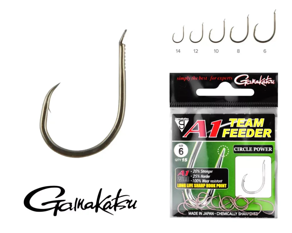 Legjobb ár Gamakatsu A1 Team Feeder Circle Power 8-as 15db/cs
