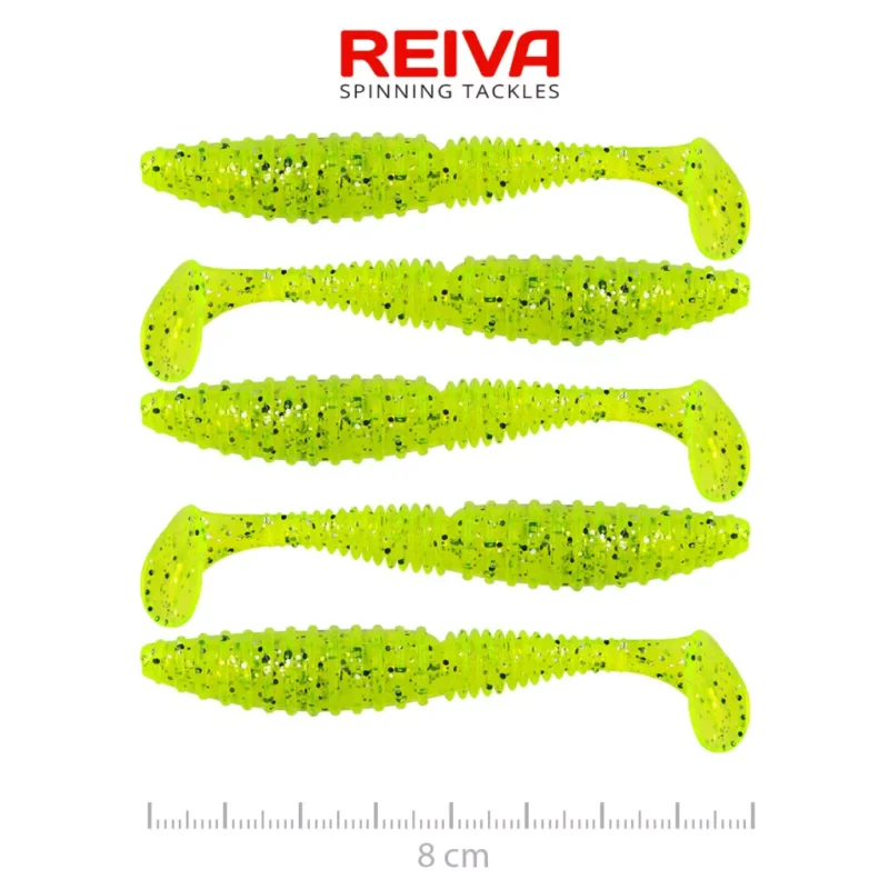 Biztonságos fizetés Reiva Zander Power Shad 8cm 5db/cs (Poppy Green)