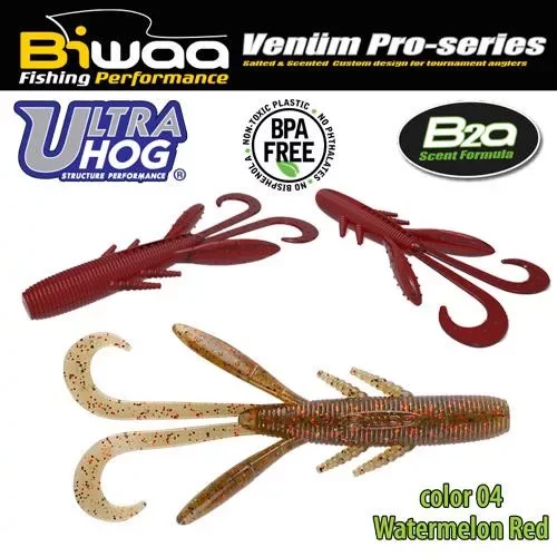 Azonnali szállítás BIWAA ULTRA HOG 4" 10cm 04 Watermelon Red