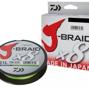 Exkluzív ajánlat Daiwa J-Braid X8 Chartreuse Fonott zsinór 150m 0.10mm